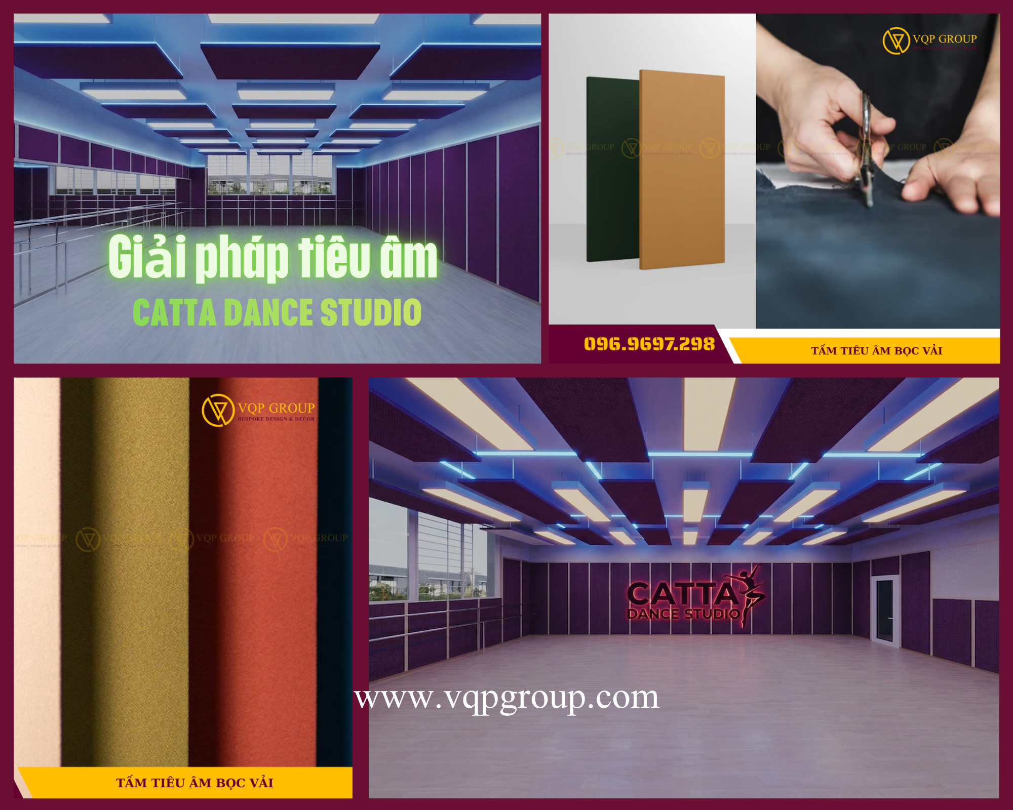 Giải Pháp Cách Âm Tiêu Âm Đẳng Cấp Cho Catta Dance Studio – VQP Group