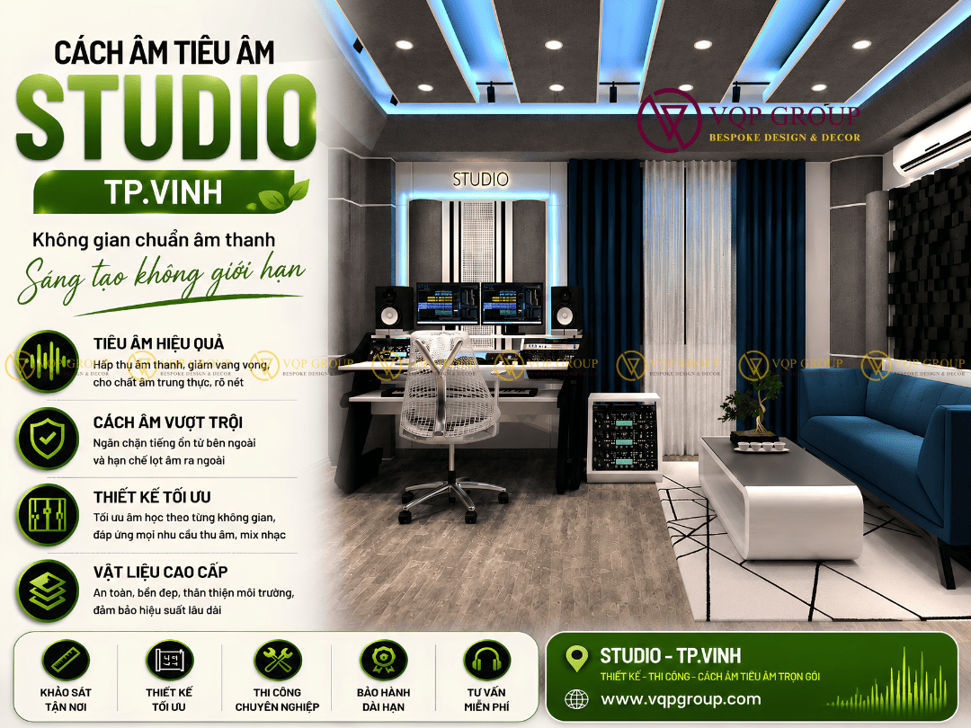 Không Gian Studio Sáng Tạo Âm Nhạc Chuyên Nghiệp  Tại TP Vinh