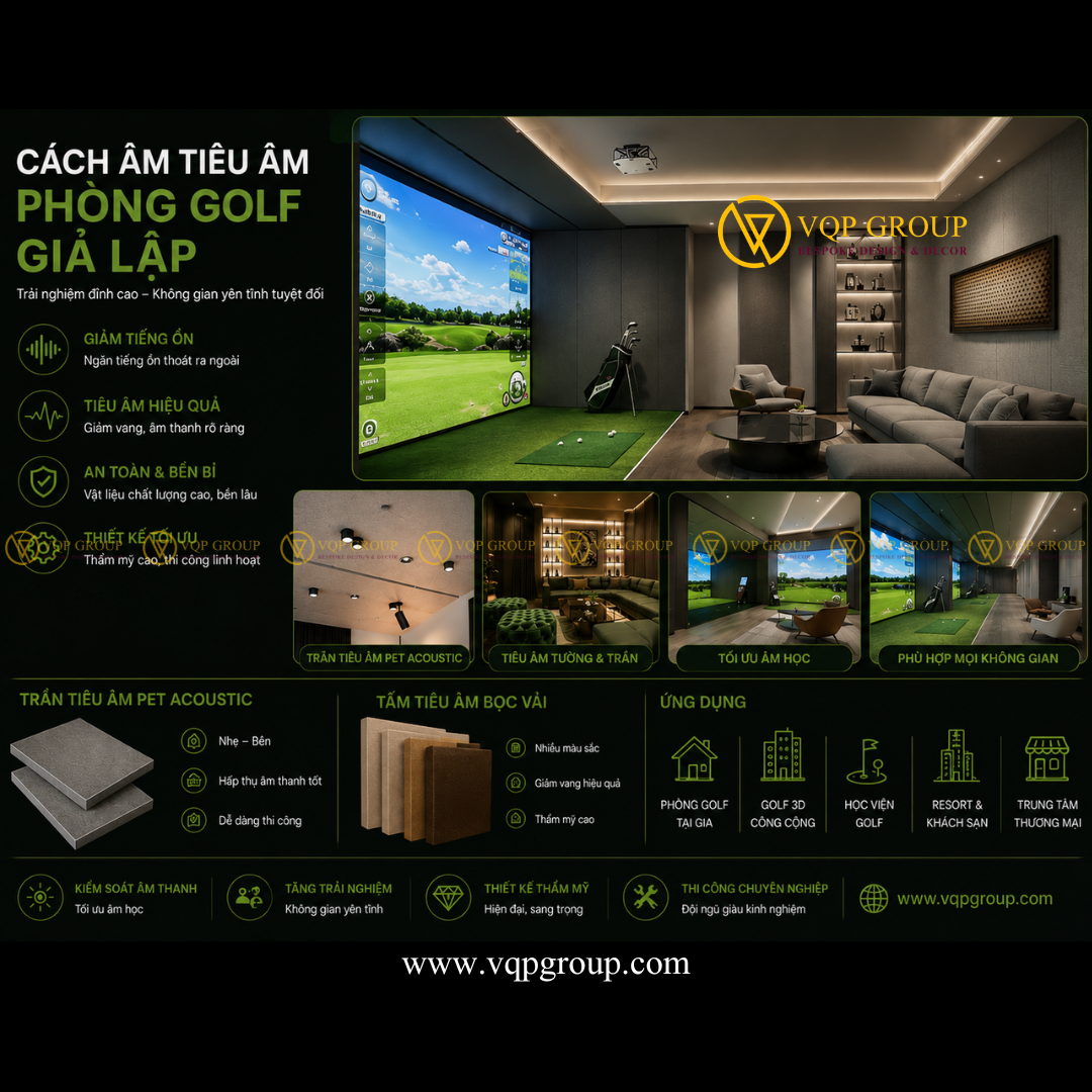Cách Âm Và Tiêu Âm Phòng Golf Giả Lập: Chìa Khóa Cho Trải Nghiệm Đỉnh Cao Tại Gia