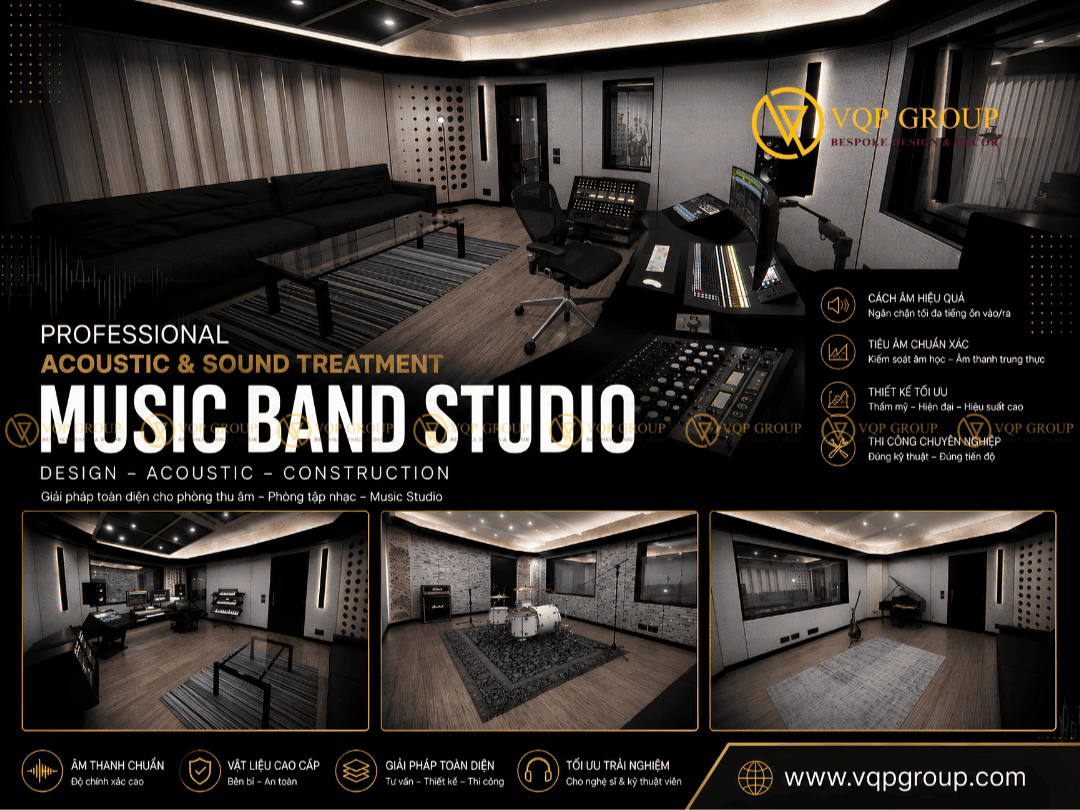 Acoustic Design Cho Music Band Studio Tại Hai Bà Trưng Hà Nội