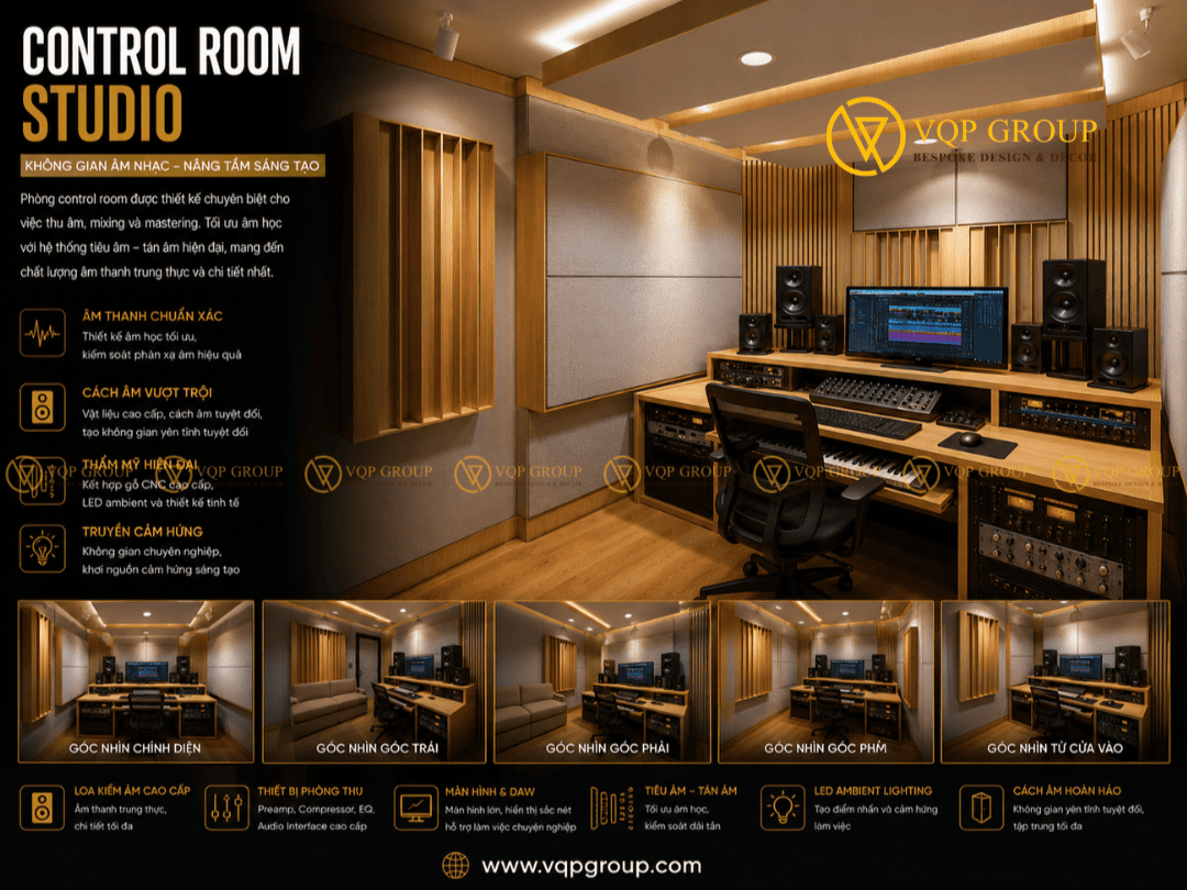 Thi Công Studio Tại Quận 1 - Sài Gòn: Giải Pháp Âm Học "Bespoke" Giữa Tâm Điểm Thành Phố