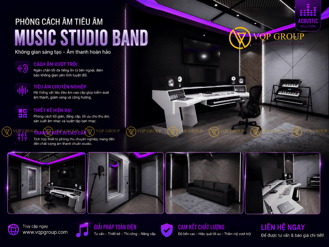Acoustic Design Cho Music Band Studio Tại Minh Khai Hà Nội
