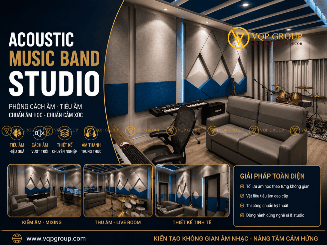 Thi Công Music Band Studio Tại Phú Nhuận: Giải Pháp Âm Học "Bespoke" Cho Nghệ Sĩ