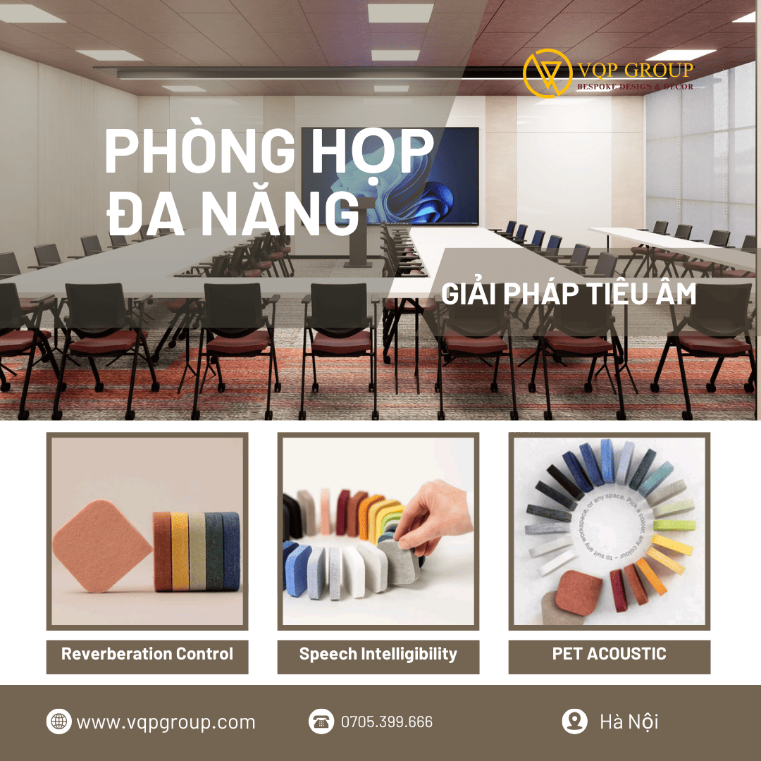 Giải Pháp Tiêu Âm Phòng Họp Đa Năng: Tối Ưu Âm Thanh, Linh Hoạt Không Gian