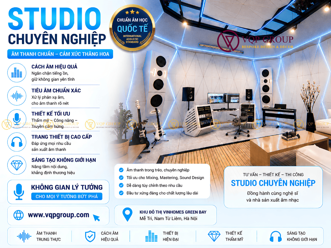Từ Căn Hộ Đến Music Production Studio Chuyên Nghiệp Tại Vinhomes Green Bay