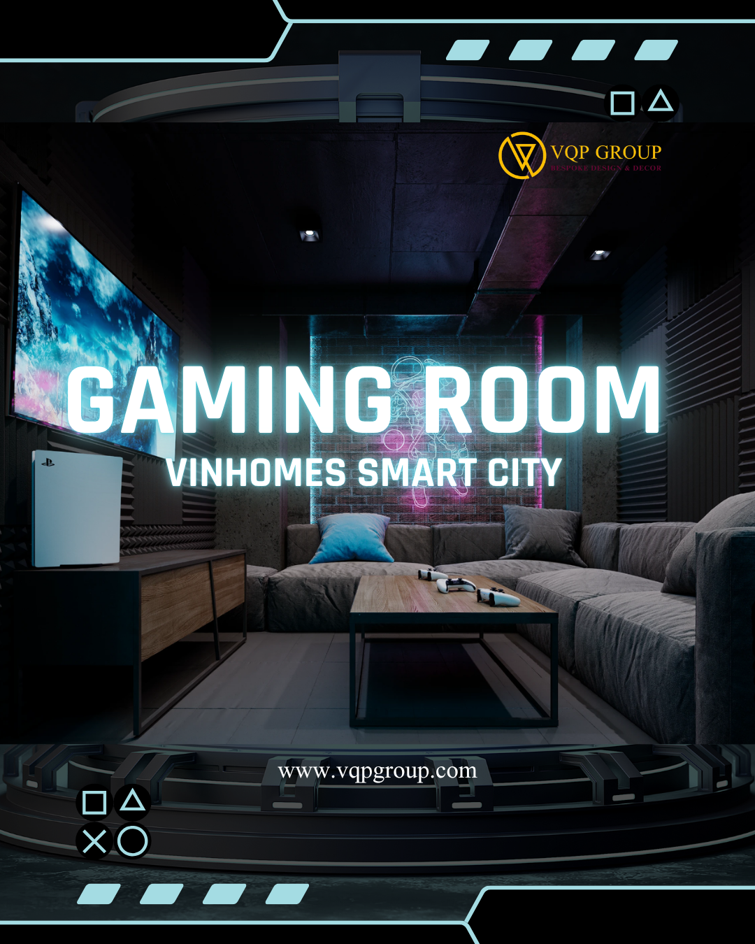 Thi Công Gaming Room Vinhomes Smart City: Đẳng Cấp Giải Trí Tại Gia Cùng VQP Group