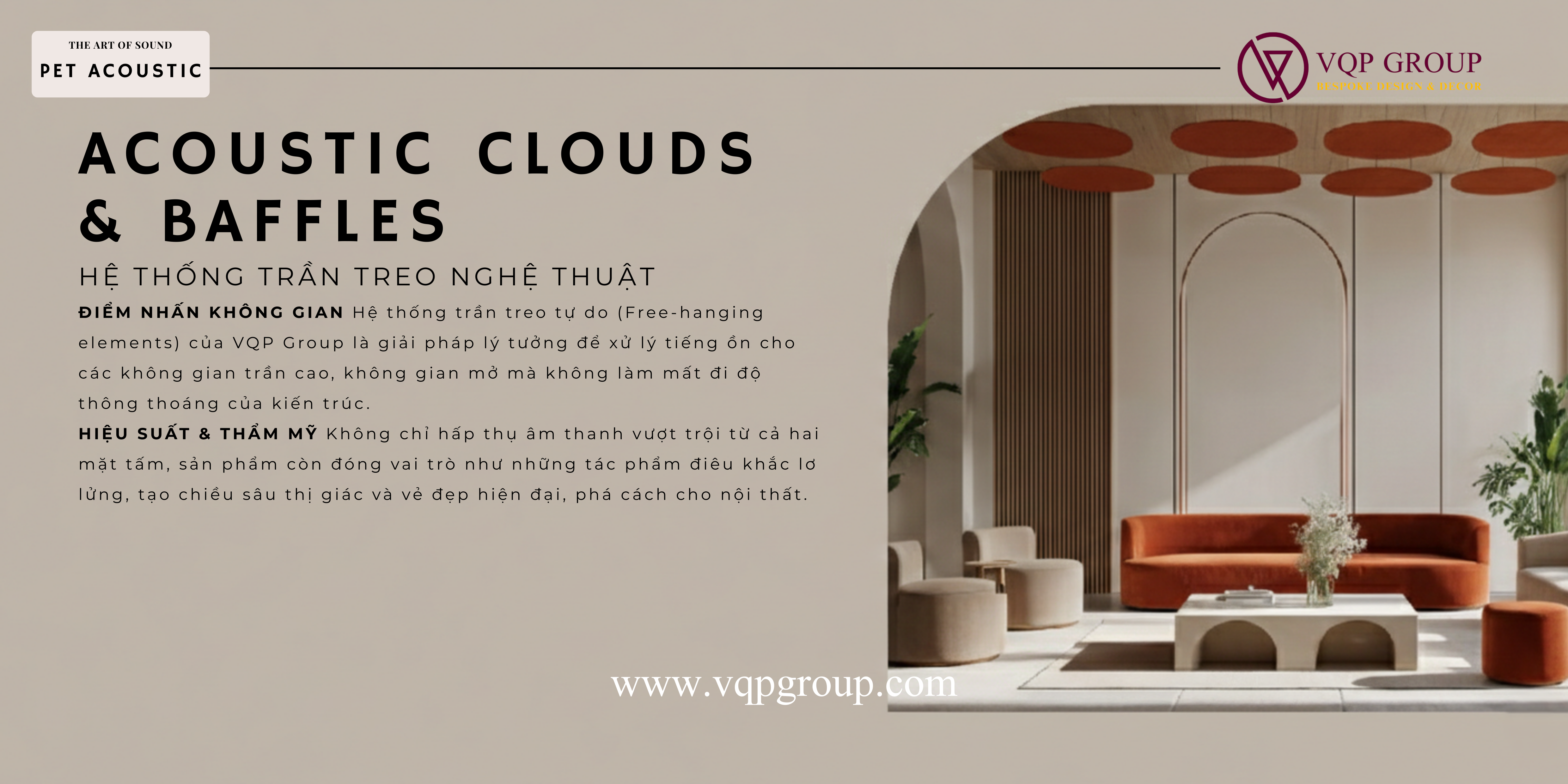PET ACOUSTIC CEILING - GIẢI PHÁP CHỐNG ỒN & TRANG TRÍ HIỆN ĐẠI
