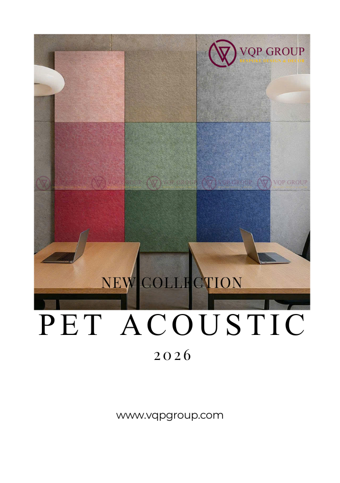 VQP GROUP TRÌNH LÀNG SIÊU PHẨM 2026: BỘ SƯU TẬP TẤM TIÊU PET ACOUSTIC ÂM ĐA NĂNG CHO HỘI TRƯỜNG & VĂN PHÒNG HẠNG A
