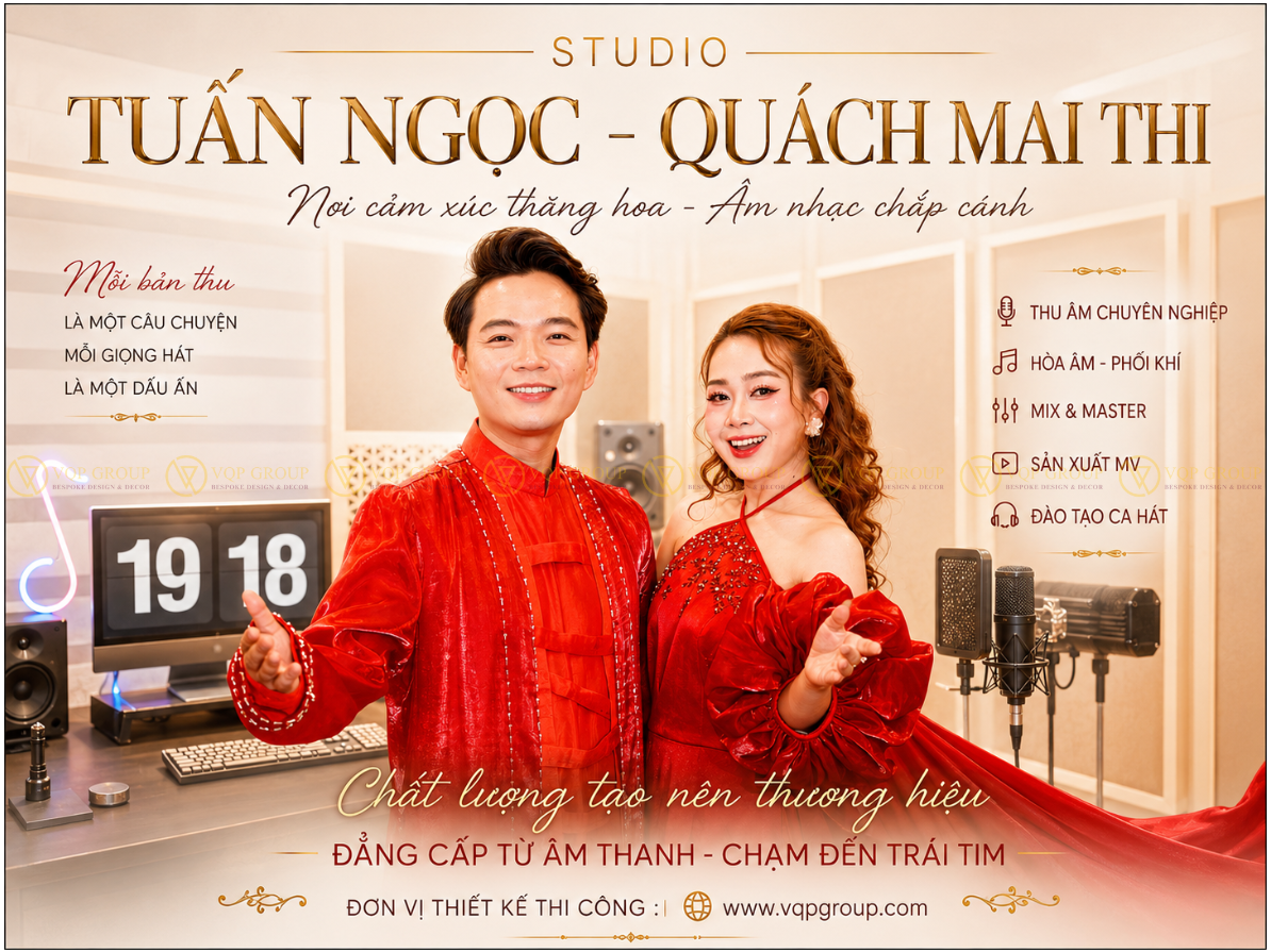 Hoàn Thiện Studio Thu Âm Chuyên Nghiệp Cho Gia Đình Ca Sĩ Tuấn Ngọc -  Quách Mai Thi Sao Mai Điểm Hẹn