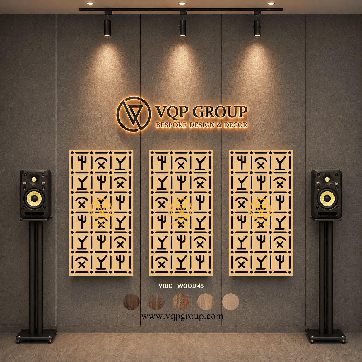 TẤM TIÊU ÂM GỖ CNC - VIBE _ WOOD 45