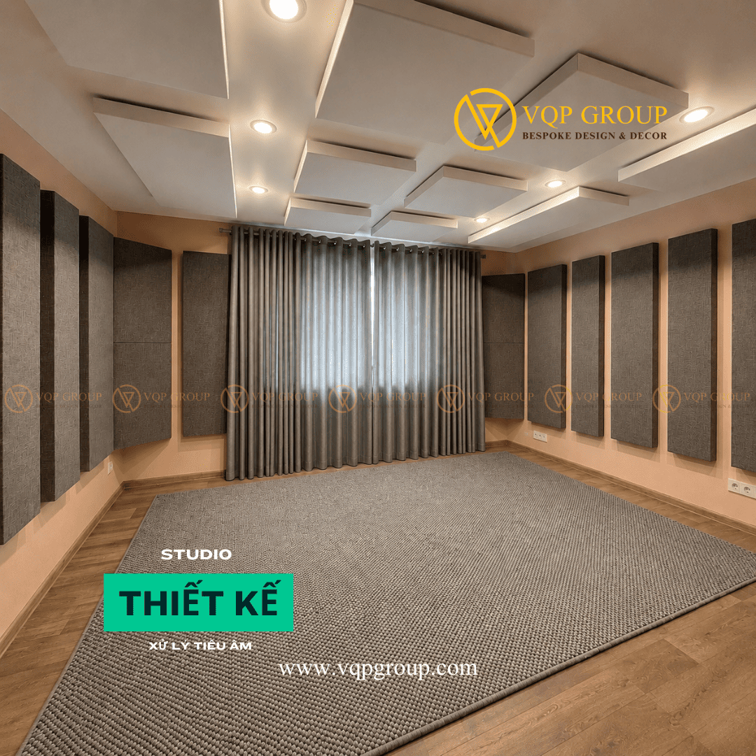 Quy trình cải tạo tiêu âm và cách âm phòng thu Home Studio Khương Trung bởi VQP Group